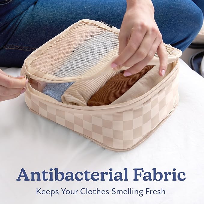 Vandel Space-Saving Compression Packing Cubes for Women, Men, Compressible Carry On Suit Case Organizer Luggage Packing Cubes for Travel Organizer Bags for Luggage and Backpacks, Suitcase Cube