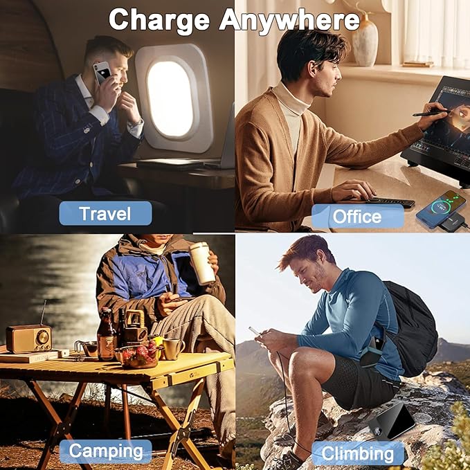 Magnetic Portable Charger, 10000mAh Power Bank with PD 20w Fast Charging, USB C in&Out Battery Pack, Compatible with Mag-Safe for iPhone 17/16/15/14/13 Pro/Pro Max Series, Samsung, Android, and More