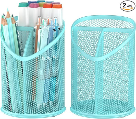 2 Pack Pen Holder Pen Organizer (Blue)