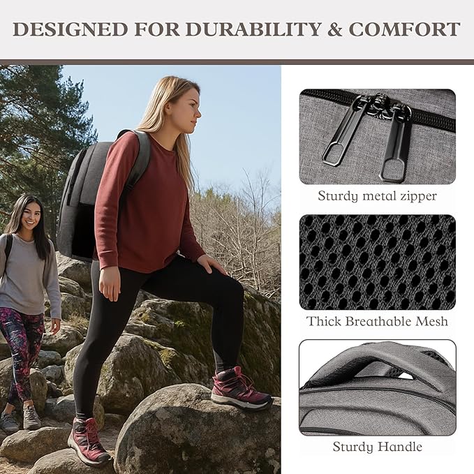 Business Laptop Backpack, 15.6 Inch Travel Laptop Bag, Water Resistant Durble Slim Casual College School Travel Computer Nurse Work Bag Gift for Men & Women, Grey