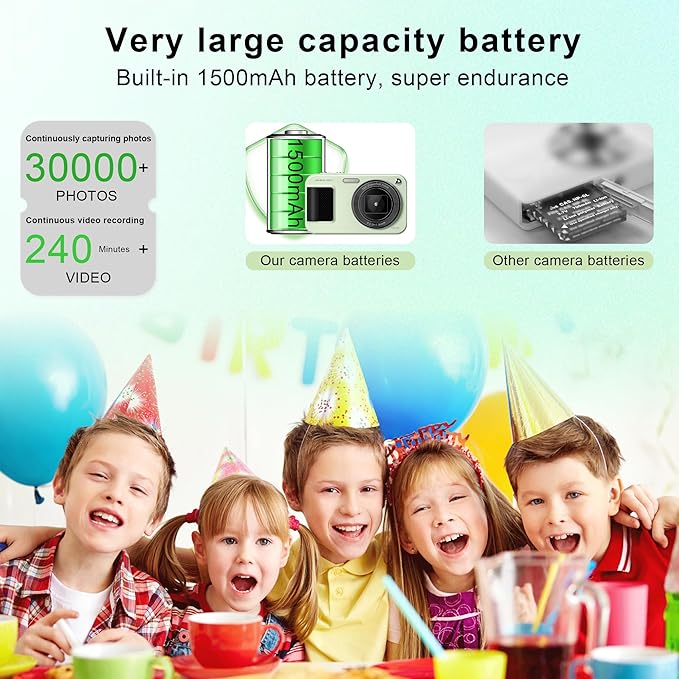 Digital Camera, Student Cameras with 32GB Card. Autofocus 48MP Point and Shoot Digital Cameras, 16X Zoom Anti-Shake Vlogging Camera, Compact Small Cameras for Boys Girls Teenagers