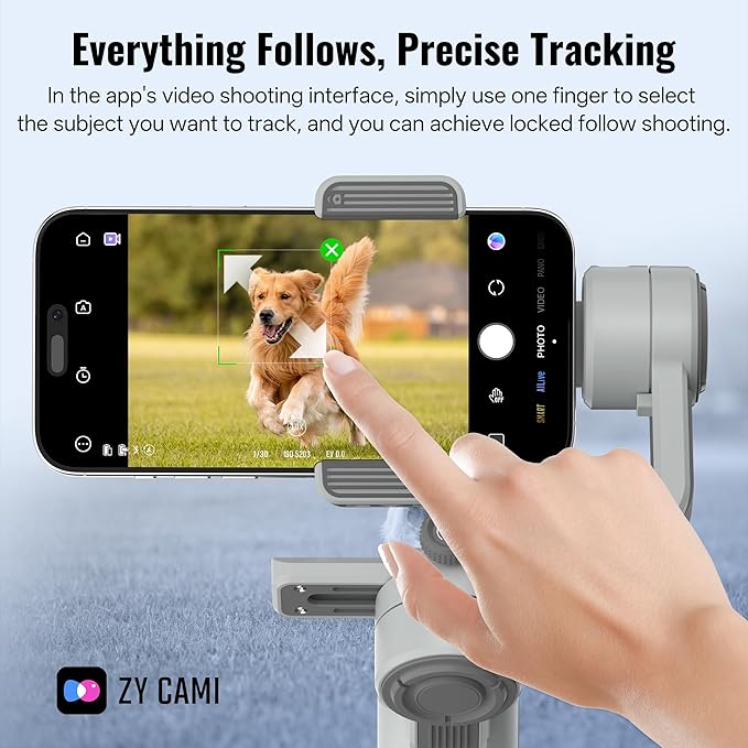 ZHIYUN CINEPEER Smooth 5E Gimbal Stabilizer for iPhone, Android, Built-in Fill Light, Tripod, 3-Axis 300g Payload Phone Gimbal, Gesture Control, Vlogging Stabilizer for YouTube, TikTok