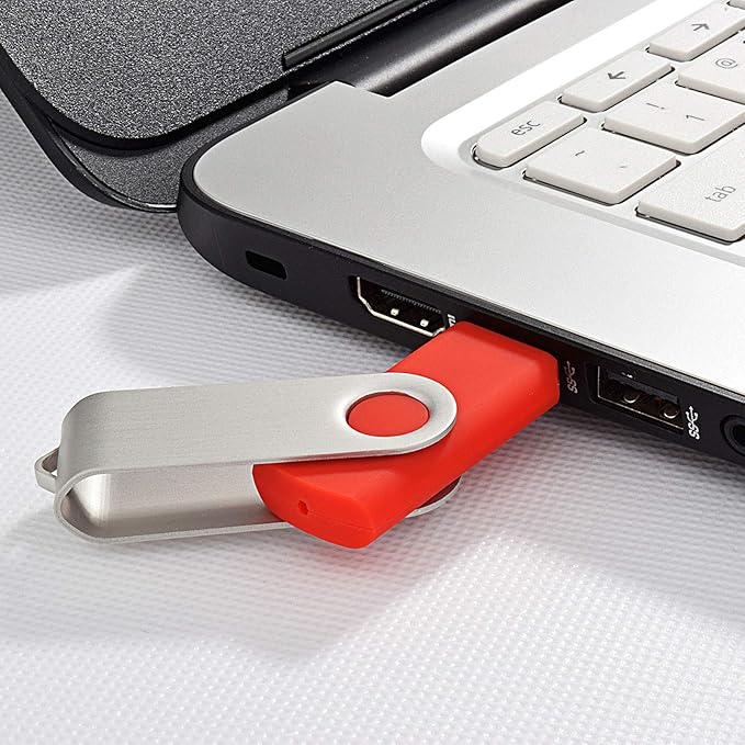 KOOTION 64GB USB 2.0 Flash Drives 10 PCS Memory Stick Swivel Thumb Drives Pen Drives (Mixcolored)