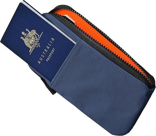 ALPAKA Zip Travel Wallet - Store Your Travel Accessories Efficiently - 3 Internal Pockets For Your Passport and More - 2 Card Slots - Made From Recycled and RFID-Protective Material
