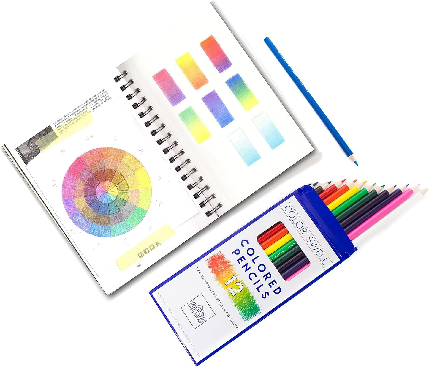 Color Swell Bulk Colored Pencils – 30 Sets, 360 Pre-Sharpened Assorted Vibrant Colors – Ideal for Kids, Teachers, and Classroom Supplies