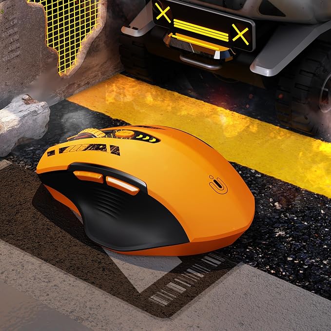 Wireless Bluetooth Mouse,[Upgraded] Rechargeable Computer Mice (BT 5.0/4.0+2.4G Hz) with Visible Battery Level, 4 Adiustable DPl, Portable PC Mouse for MacBook Chromebook