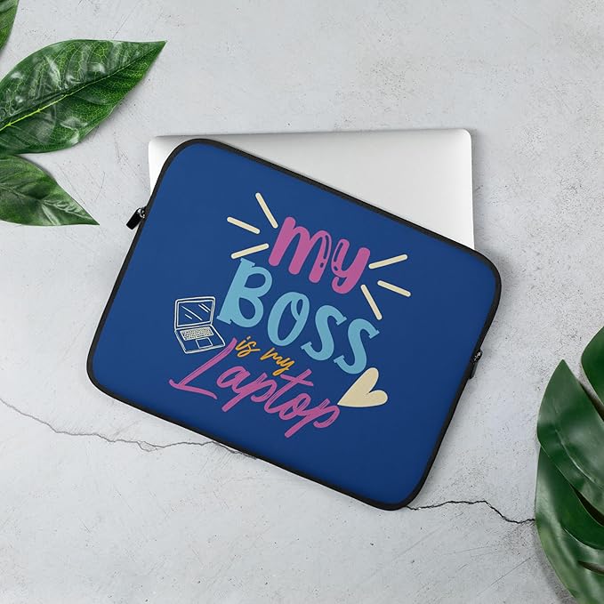 Digital Nomad Laptop Sleeve - My Boss is My Laptop Design, Lightweight & Protective