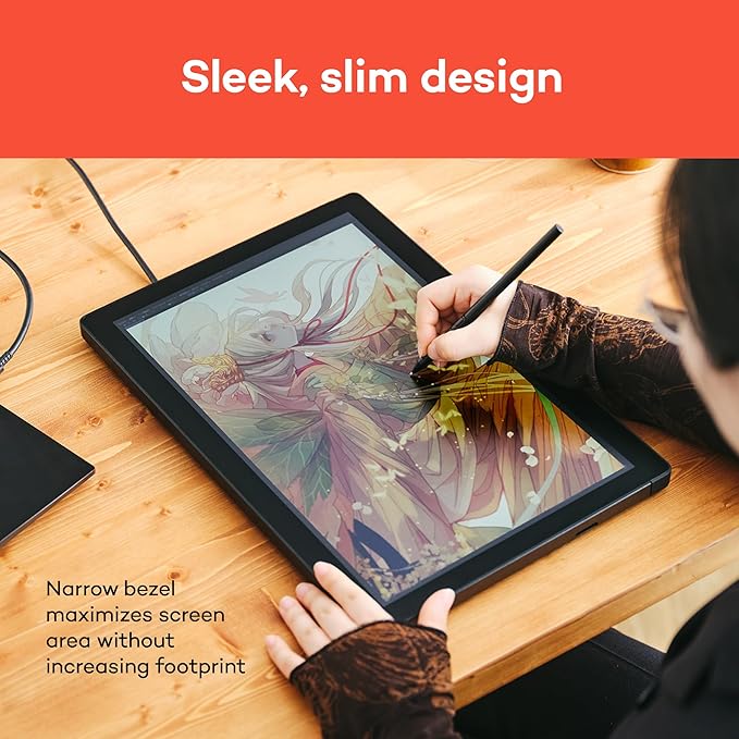 Wacom Cintiq 16 Drawing Tablet with Screen, 16 inch Display, Pro Pen 3 (Battery-Free), 100% sRGB Pen Display for Artists, Designers, Animation, Game Dev, Works with Mac, PC