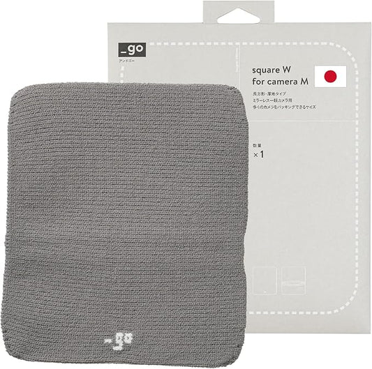 Camera Cover, Square W, Made in Japan, M size, Light Gray
