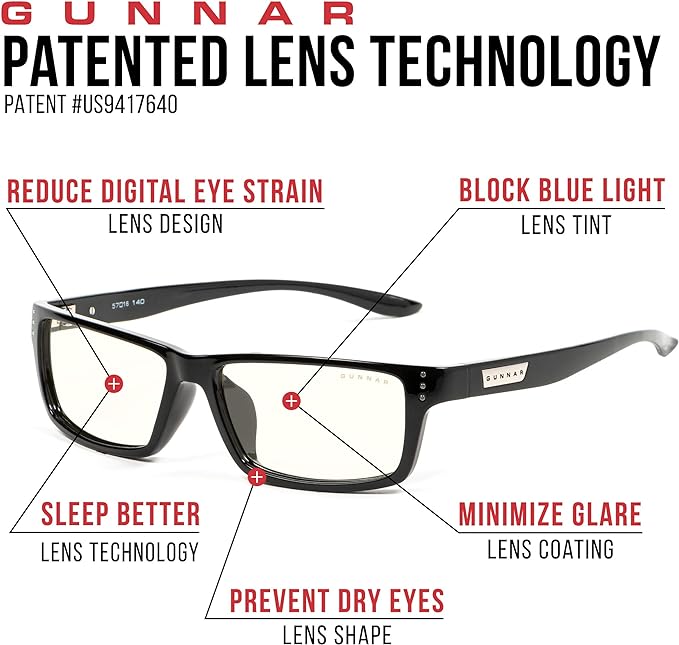 GUNNAR - Premium Gaming and Computer Glasses - Blocks Blue Light - Riot