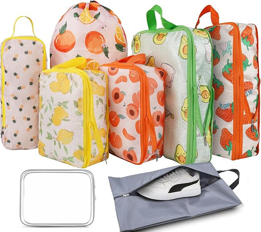 8 Pcs Compression Packing Cubes Travel for Suitcases, Waterproof Luggage Organizer Washable Storage Bags Set for Backpack Travel- Packaging Cubes for Carry-Ons and Storage