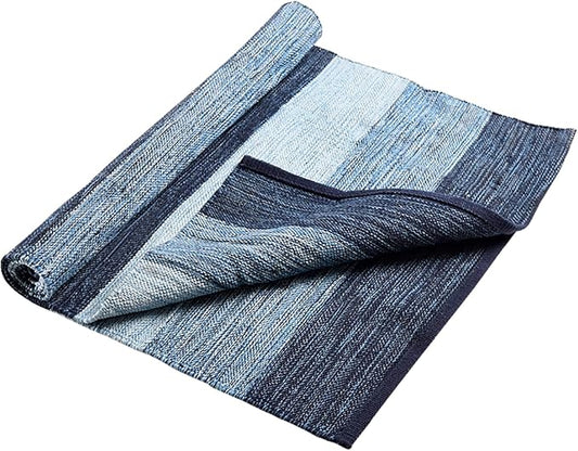 Hugger Mugger Cotton Yoga Rug - Absorbent, Grippy Tight Weave, Ashtanga and Hot Yoga Rug, Helps with Slippery Hands and Feet
