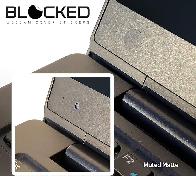 BLOCKED Stackable Webcam/Camera Vinyl Covers | 95 Low-Tack Restickable Webcam Sticker | 5-Sizes | Black 95-Pack (Muted Matte)
