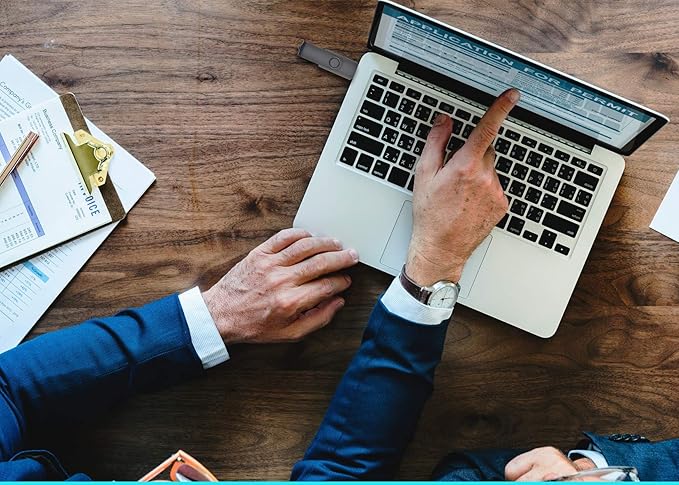 JBOS 2GB USB Flash Drive 10 Pack - Swivel Thumb Drives, USB2.0 Pen Drive for Data Storage, Black + Blue