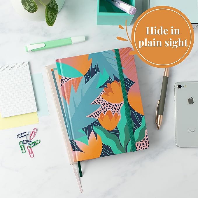 Rileys & Co. Password Book with Alphabetical Tabs, Password Keeper, Password Books for Seniors, Password Notebook for Internet Login, Website, Username (8 x 6 Inches, Floral)