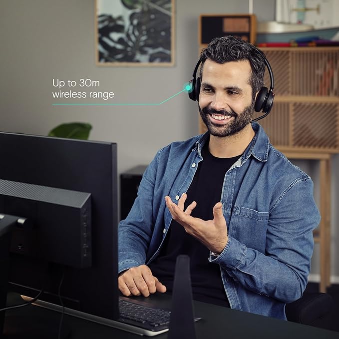 EPOS Impact 1030 Single-Sided Wireless Headset for PC with Noise-Canceling Mic, AI Voice Clarity, Super Wideband Audio, All-Day Comfort, Ideal for Office Use, Microsoft Teams Certified