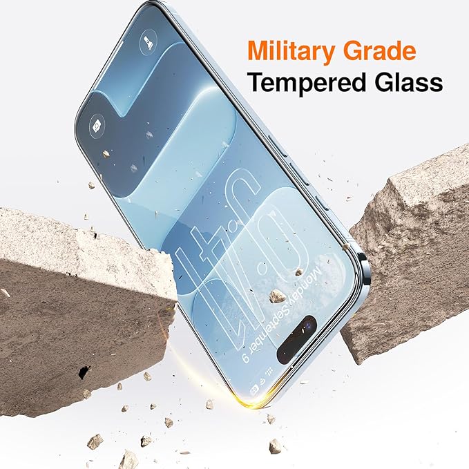 SMARTDEVIL 2 Pack Screen Protector for iPhone Air, 9H Hardness Military Grade Shatterproof HD Tempered Glass, Easy to Install, Bubble-Free and-Dust-Free Box