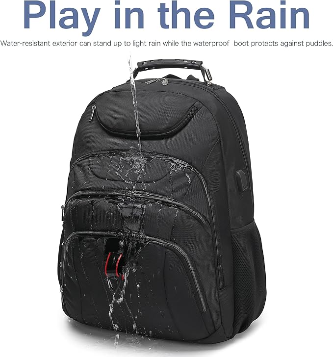 Extra Large Laptop Backpack for Men,37L Gaming Laptop Backpack,18.4Inch Travel Backpack with USB Charging Port, Business Flight Approved -Big Capacity Computer Bag College Bookbag, Black Black