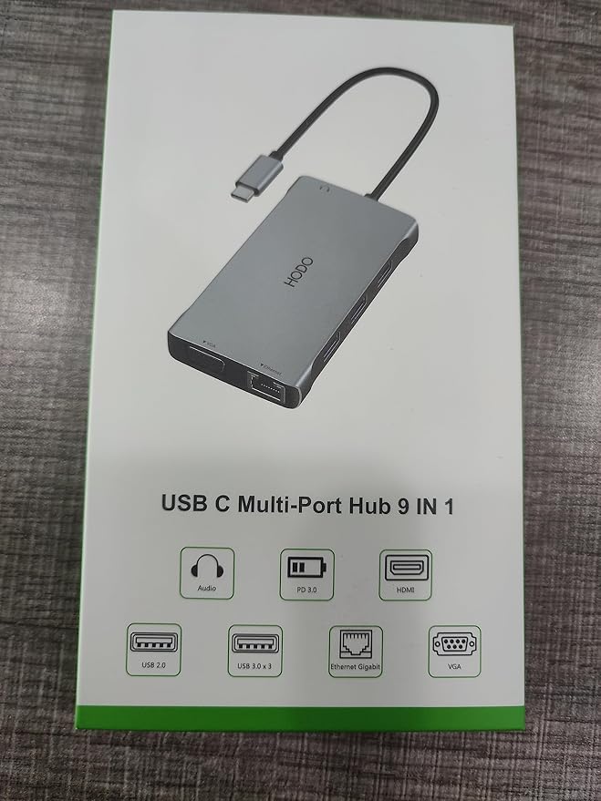 USB C Hub Multiport Adapter, 10-in-1 Laptop USB C Docking Station for Dell/HP Laptop, Dock to 4K HDMI,Ethernet,100W PD,3USB 3.0, 2USB 2.0, SD/TF, USB Type C Dongle for MacBook, Surface, Lenovo