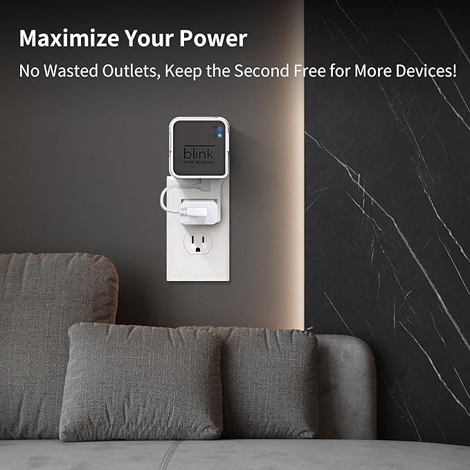 256GB Blink USB Flash Drive & Wall Mount for Blink Sync Module 2 with Short Cable – Declutter, Save Space, and Effortlessly Enhance Security (1 Pack)