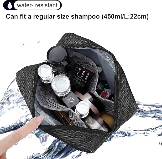 E-Tree Makeup Bag, Big Travel Make up Pouch, Zipper Large Cosmetic Brush Skin Care Case, Toiletry Bags for Traveling Women Man,Tech Electronic Organizer,Small Canvas Storage for Personal Items,Black