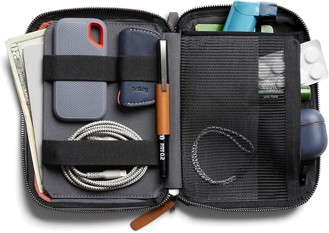 Bellroy Wonder Kit (tech and Travel Pouch with Internal Organization for Cables, Chargers, notebooks Medical Kits and More) - StormGray