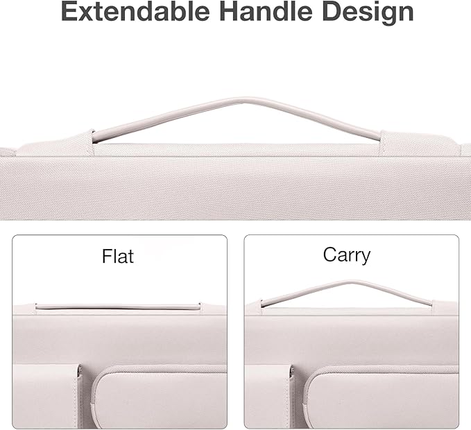 MOSISO 360 Protective Laptop Case 15 inch, Laptop Sleeve Compatible with MacBook Air 15 M4 A3241 M3 A3114 M2 A2941 2025-2023, Dell XPS 15,Side Open Bag with 2 Raised&1 Flapover Pockets, Stone Gray