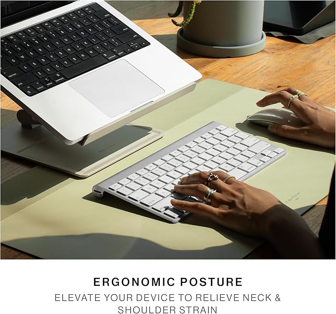 Native Union Desk Laptop Stand – Height Adjustable Ergonomic Computer Stand – Compatible with MacBook Air/Pro, iPad, Dell, HP, Lenovo, Microsoft Surface & Laptops & Tablets Up to 5kg (Black)