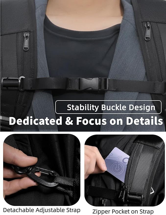 Schkleier Travel Backpack for Men Women, Carry On Backpack TSA Flight Approved 15.6 inch Laptop Daypack for Business Trip