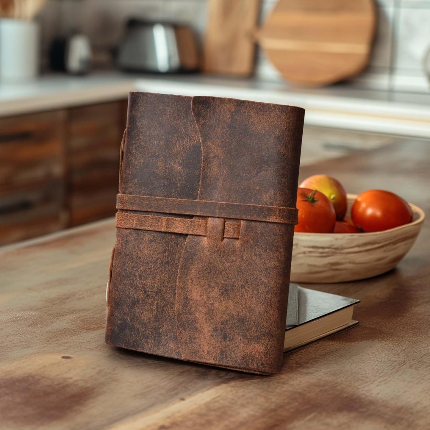 LEATHER VILLAGE Vintage Leather Journal 8"x6" - Brown | 240 Lined Pages | Rustic Notebook for Travel, Office & Personal Use | Handmade College Ruled Diary for Men & Women