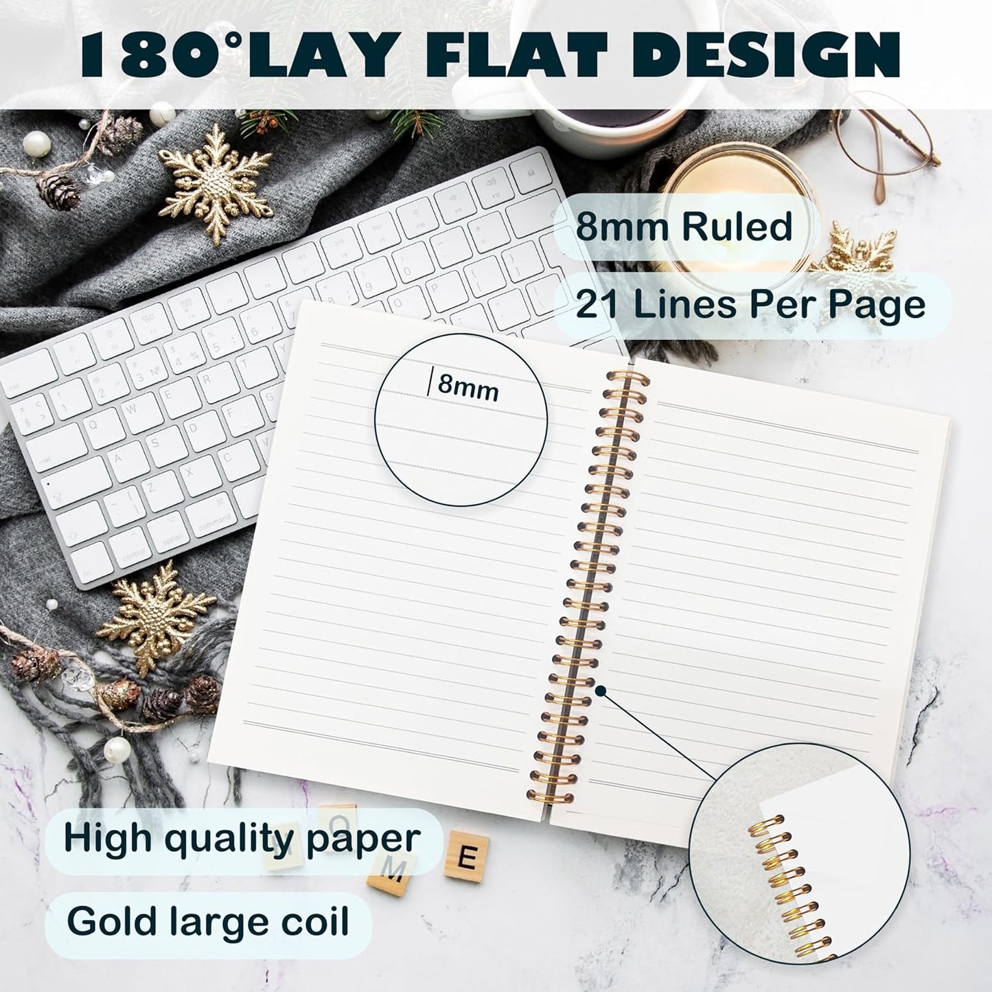 BearCake bible journaling notebook,christian journal bible for women,Bible Notebooks for Note Taking Behold I am Doing a New Thing Floral Christian Notebook bible Journal,Spiral Notebook 5.5x8.3