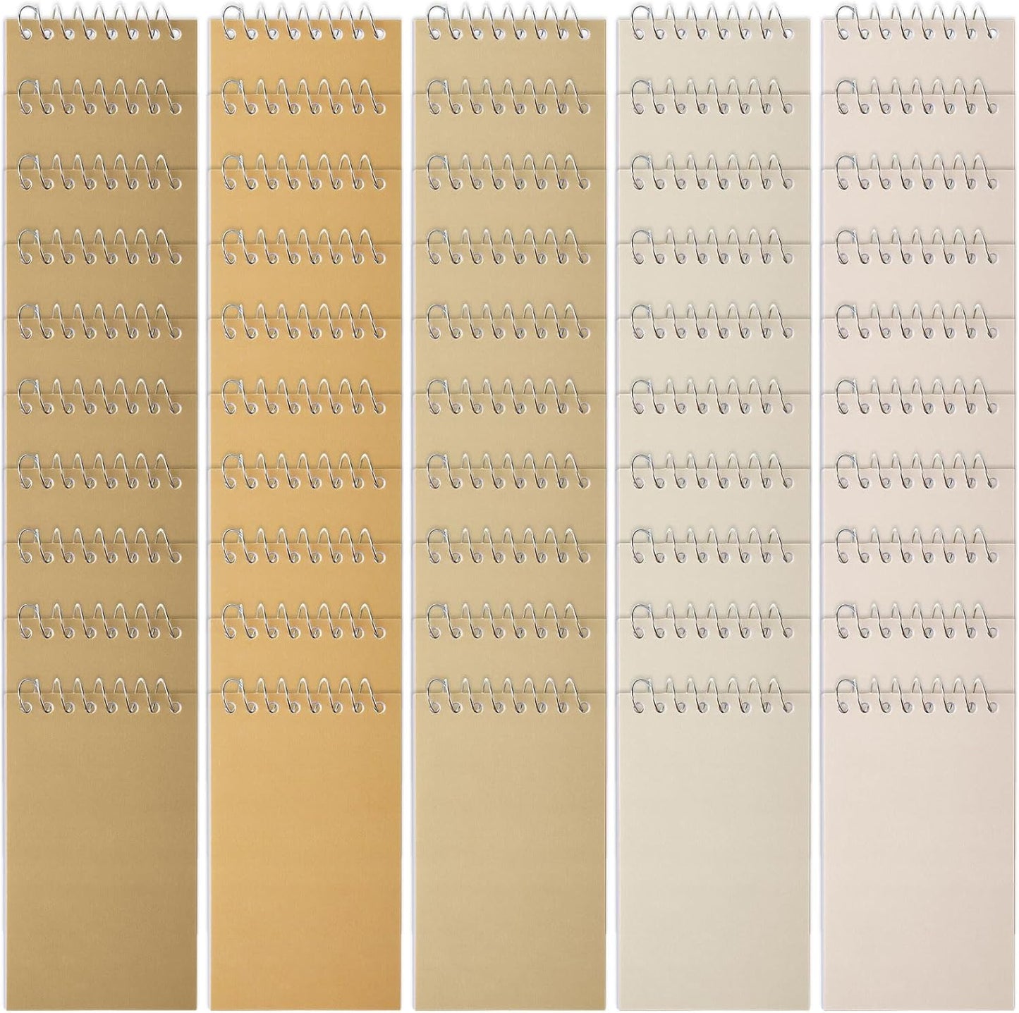 Teling 50 Pcs Spiral Graph Paper Memo Pads Bulk 3x5 Inch Small Note Pads Top Spiral Pocket Graph Notebook 75 Pages Mini Grid Steno Notepads for Writing Sketching Drawing School Office Work Supplies