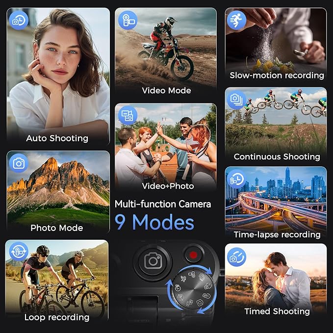 8K Digital Camera for Photography, 88MP Vlogging Camera for YouTube with 3" 180° Flip Screen, 18X Digital Zoom Point and Shoot Cam with 32GB Micro SD Card for Beginner (Gunmetal)