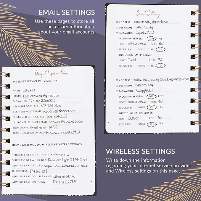 PLANBERRY Password Book Premium – Small Internet Address Organizer with A-Z Tabs – Pocket Website Password Keeper with Alphabetical Tabs – 4.7x5.7″, Hardcover (Royal Blue)