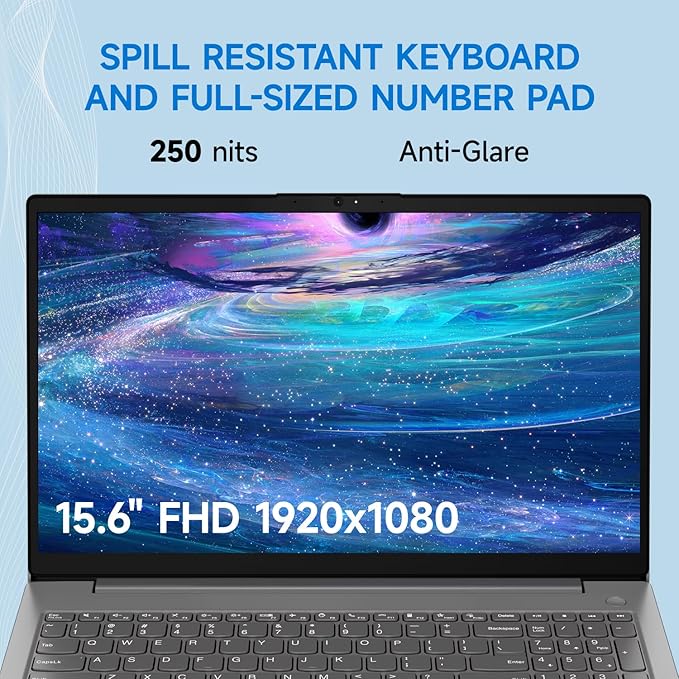 Lenovo V15 Gen 4 Laptop, 15.6” FHD, Octa-Core Intel Core i5-13420H (Beat i5-1235U), 16GB RAM, 512GB SSD, Win11H – Slim, Fast, and Ready for Work or Study, School and Office, PCO Foldable Laptop Cooler