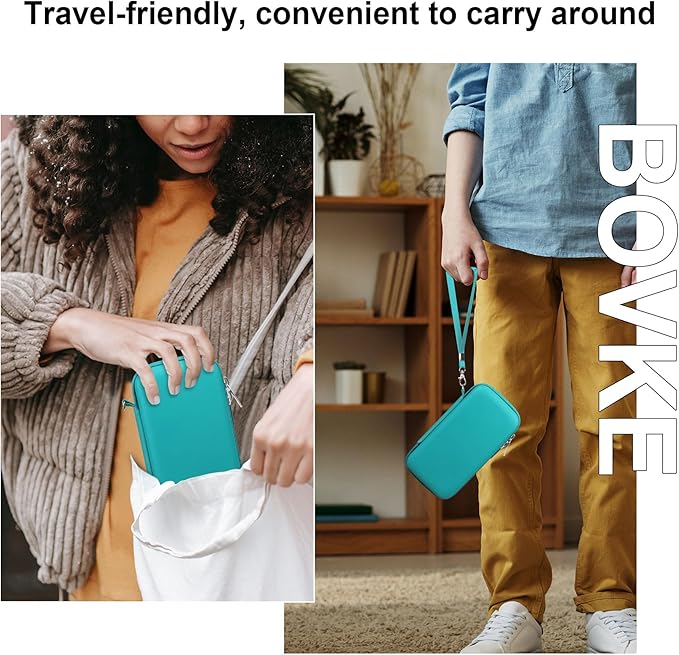 BOVKE Travel Cable Organizer Hard Protective Case