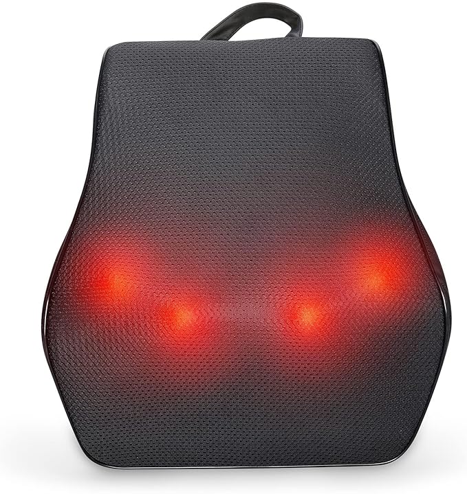 Back Massager with Heat, 3D Deep Tissue Kneading Shiatsu Neck and Back Massager for Back Pain, Massagers for Neck Shoulder Leg Foot, Full Body Muscle Pain Relief at Home, Car, Office