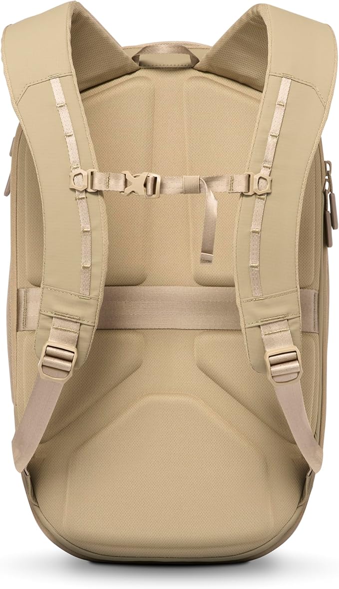 NOMATIC Navigator RS Pack - 15L w/ 6L Built-In Expansion - Water Resistant Coated Ripstop - Anti Theft Backpack - Laptop Bag - Computer Backpack (Sand)