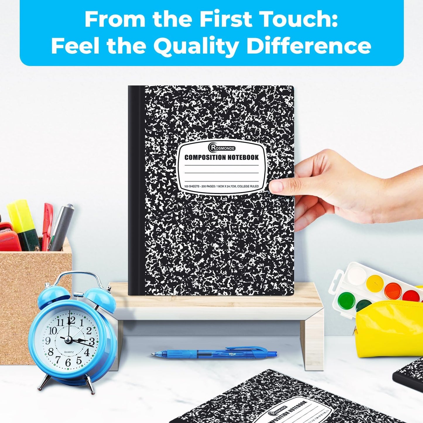 2000 Pack (Pallet) Composition Notebooks Bulk, College Ruled, Full Pallet of Notebooks, 200 Pages (100 Sheets), 9-3/4 x 7-1/2, Bulk Notebooks for School, College & Office, 4-7 Days Transit