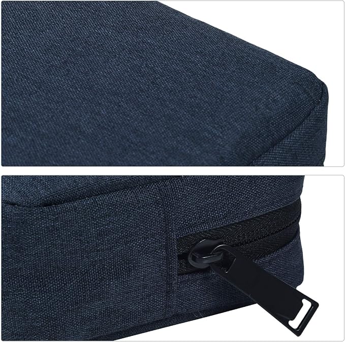 dealcase Travel Electronics Cable Organizer Bag Accessories Bag,Canvas Waterproof Universal Electronics/Accessories Multifunction Carrying Case Gadgets Bag Pouch 2 pieces,Navy Blue(Small+Big)