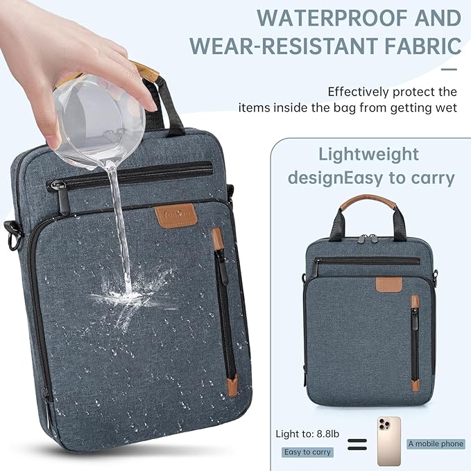 13.3-14 Inch Laptop Sleeve Bag, Padded Carrying Case for MacBook Pro M3/M2 14" /13", MacBook Air 13.6" M3/M2 2024/2022, Surface Pro AI PC/9/8 13",Protective Bag with Accessory Pocket, Blue