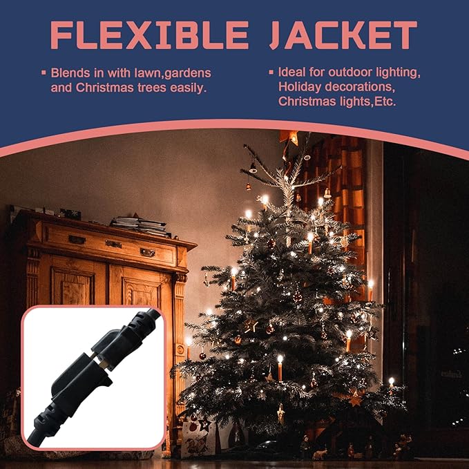 6 Ft Outdoor Extension Cord - 12/3 SJTW Heavy Duty Black Extension Cable with 3 Prong Grounded Plug - Power Cord for Lawn, Garden, Appliances