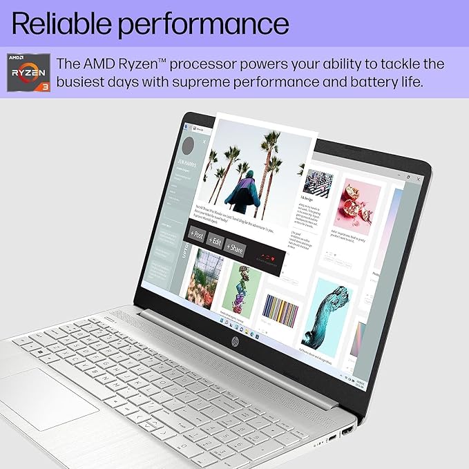 HP 15.6" Laptop | Back to School Limited Edition with Microsoft 365 | 64GB RAM | 1TB Storage (512GB SSD&512GB External Storage)| AMD Quad-Core Processor (Beat i5-11300H) | Win11 Pro | WOWPC Bundle