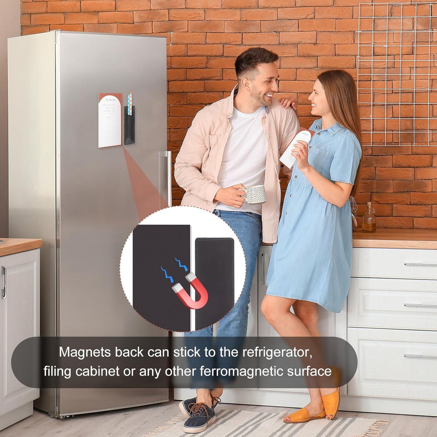 4 Pack Magnetic To Do List for Refrigerator with Pen Holder, Totally 200 Sheets Magnetic Fridge Notepad Magnetic Shopping List Pad for Fridge(Morandi Design)