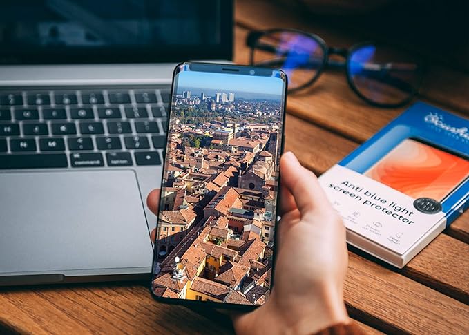 Ocushield Anti Blue Light Tempered Glass Screen Protector for iPhone 12 | iPhone 12 Pro 6.1" - Protect Your Eyes, Reduce Migraines & Improve Sleep