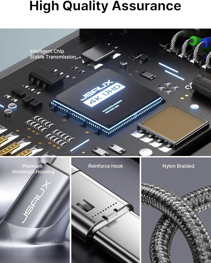 JSAUX USB C to HDMI Adapter 2Pack, 4K USB Type C to HDMI Female Adapter [for Thunderbolt 3] Compatible with iPhone 16 Pro Max/15, MacBook Pro/Air, Surface, Galaxy S21 S20 Ultra, Dell XPS -Grey