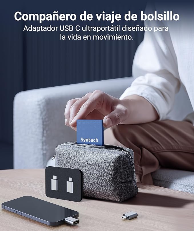 Syntech USB C to USB Adapter(2 Pack), USB-C Male to USB 3.0 Female Adapter Compatible with iPhone 17 Pro Max MacBook Pro Air 2024 iPad mini Pro Surface Pro and Other Type C or Thunderbolt 4/3 Devices