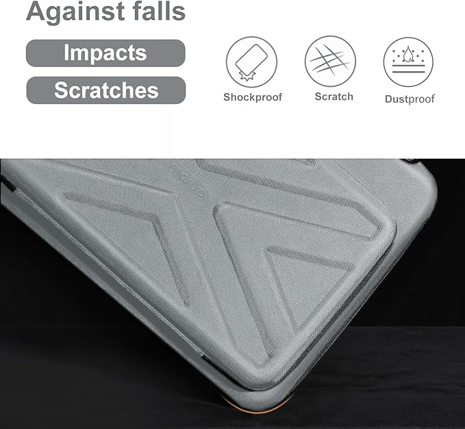 MOSISO Hard Shell Laptop Case for Men Women,17 inch Computer Bag Compatible with MacBook, HP, Dell, Lenovo, Asus, Notebook,17.3 inch Laptop Bag with Front Pocket & Shoulder Strap, Gray