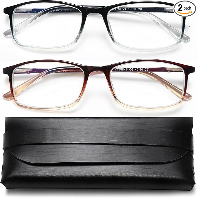 Professional Reading Glasses for Men/Women, Blue Light Blocking Computer Readers with Spring Hinges for Glare and UV Protection