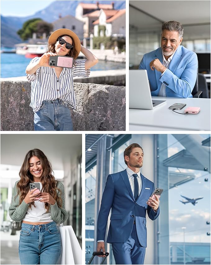 for Magsafe Battery Pack 12000mAh Magnetic Power Bank Portable Charger 20W USB C Fast Charging Wireless Charger for iPhone 17/16/15/14/13/12